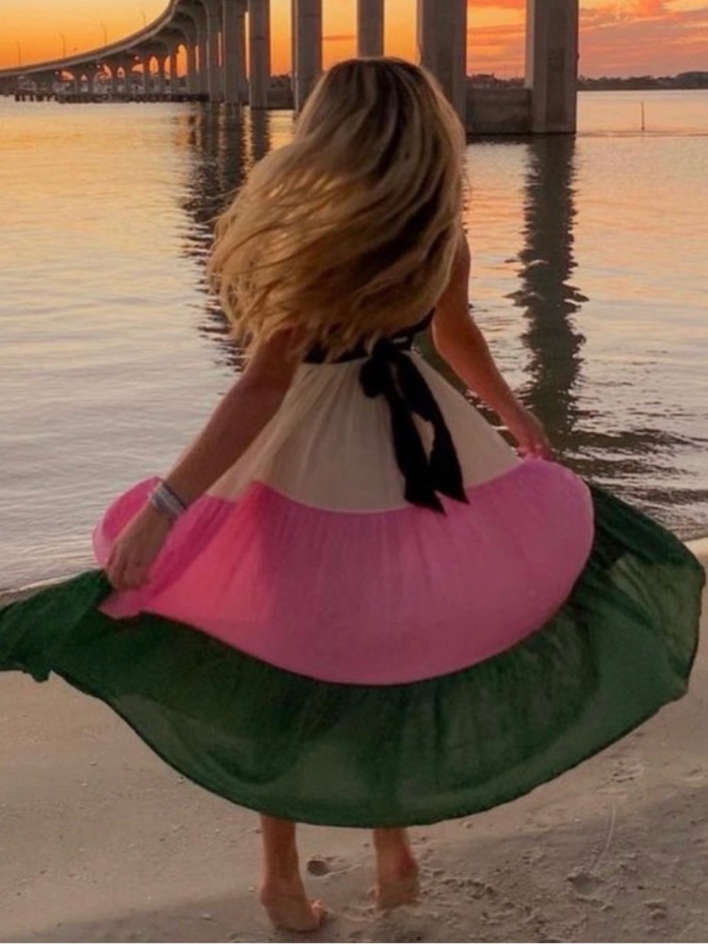 🌸Kate Spade🌸Tiered Colorblock Midi Sundress/ Coverup XS NWT $176